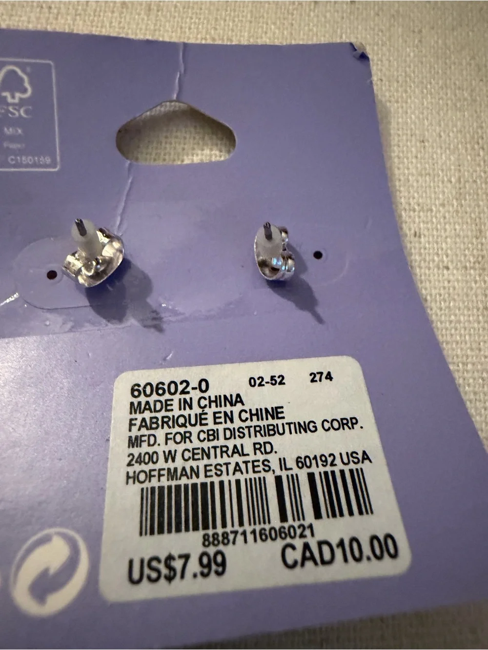 Claire's Silver Heart Drop Dangle Earrings - Sensitive Solutions